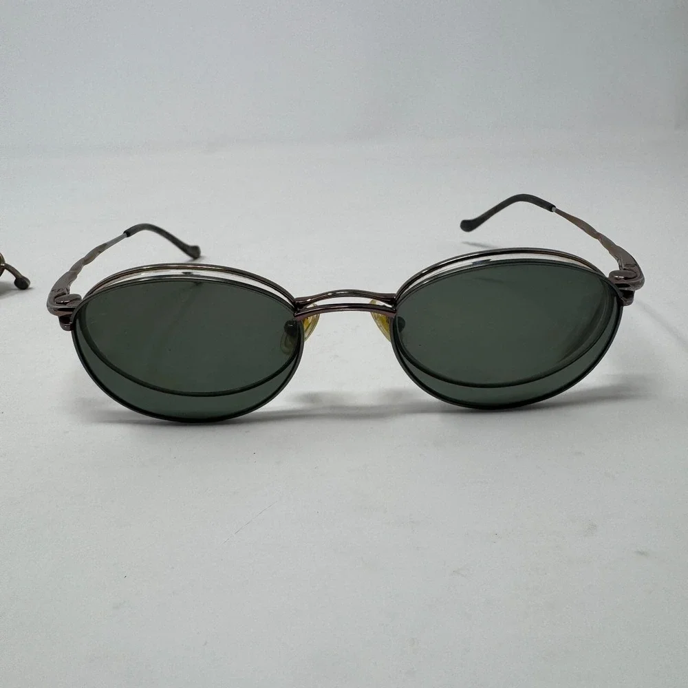 Vintage‎ Sunglasses w/ Magnetic Changeable Lenses Hippy Round Frames